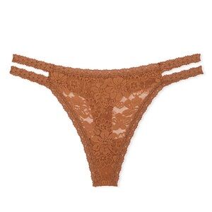 PINK Lace Strappy Thong Panty Women Size Large
